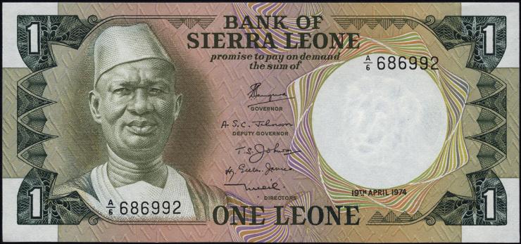 Sierra Leone P.05a 1 Leone 1974 (1) 