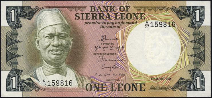 Sierra Leone P.05e 1 Leone 1984 (1) 