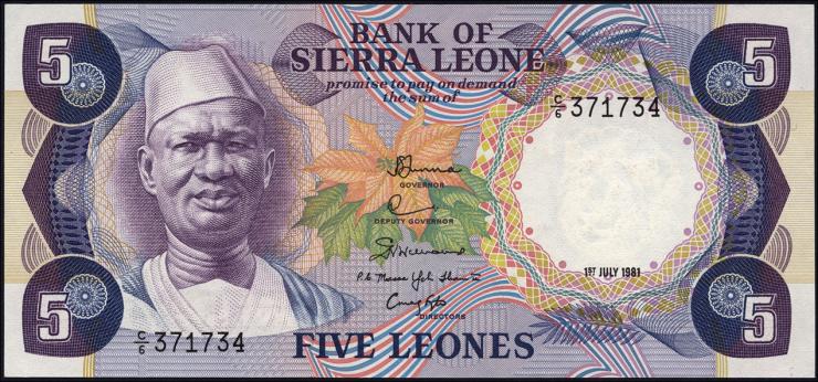 Sierra Leone P.07d 5 Leones 1981 (1) 