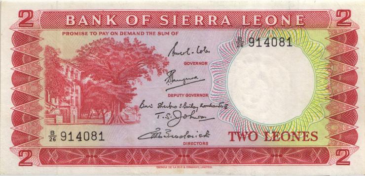Sierra Leone P.02c 2 Leones (1969) (2) 