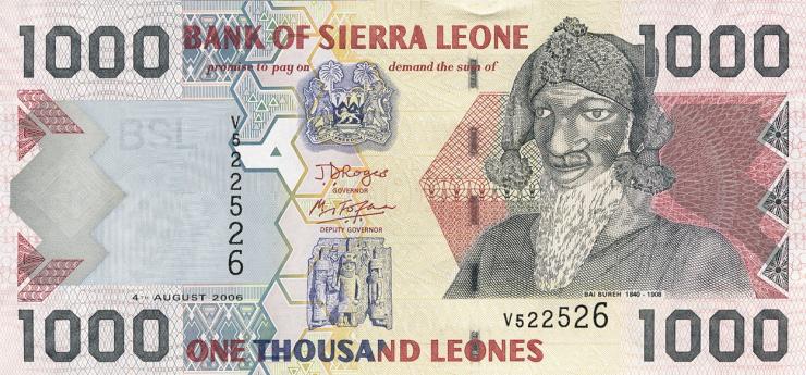 Sierra Leone P.24c 1000 Leones 2006 (1) 