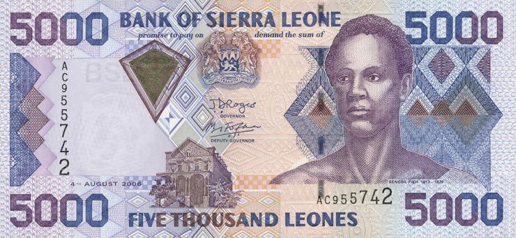 Sierra Leone P.27c 5000 Leones 2006 (1) 