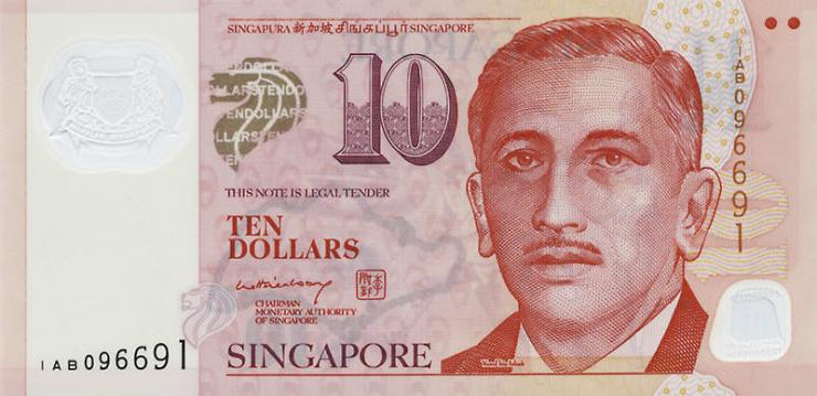 Singapur / Singapore P.48a 10 Dollars (2005) Polymer (1) 