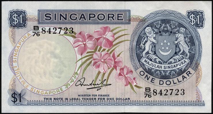 Singapur / Singapore P.01c 1 Dollar (1971) (1/1-) 