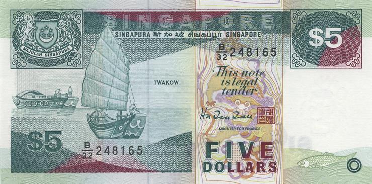 Singapur / Singapore P.35 5 Dollars (1997) (1) 