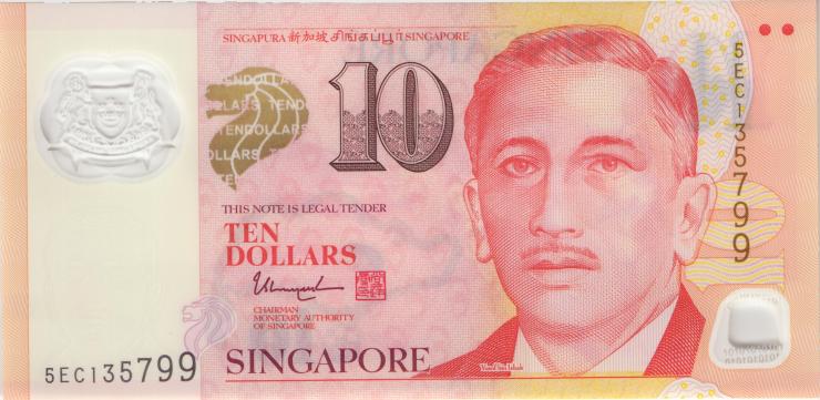 Singapur / Singapore P.48i 10 Dollars (2018) Polymer (1) 