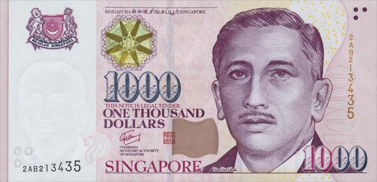Singapur / Singapore P.51b 1000 Dollars (2009) (1) 