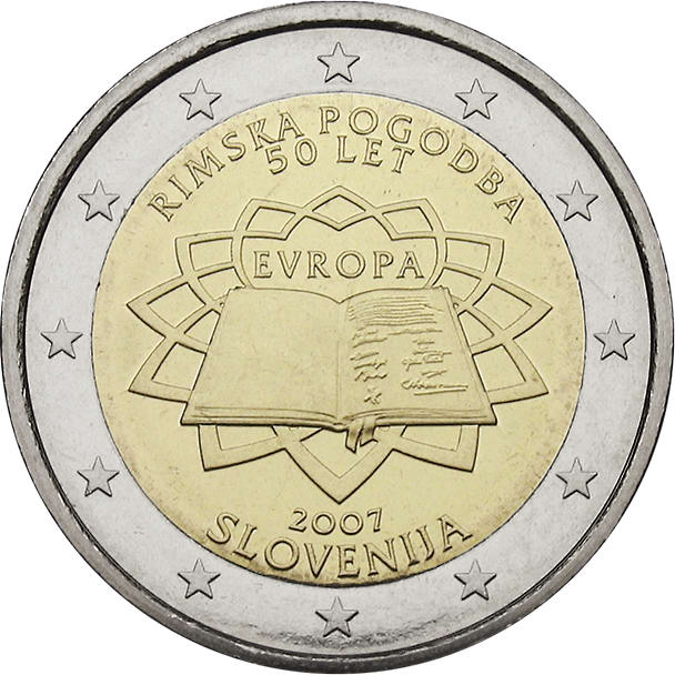 Slowenien 2 Euro 2007 Römische Verträge 