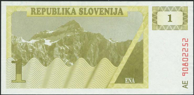 Slowenien / Slovenia P.01a 1 Tolar 1990 (1) 