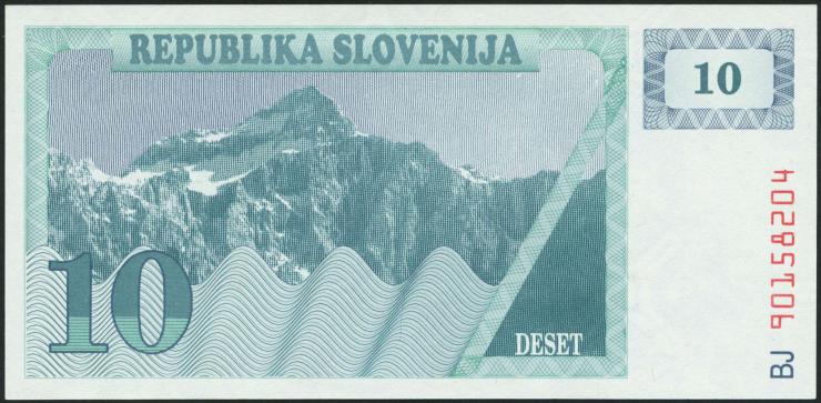 Slowenien / Slovenia P.04a 10 Tolarjew 1990 (1) 