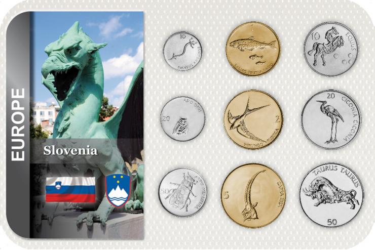Kursmünzensatz Slowenien / Coin Set Slovenia 