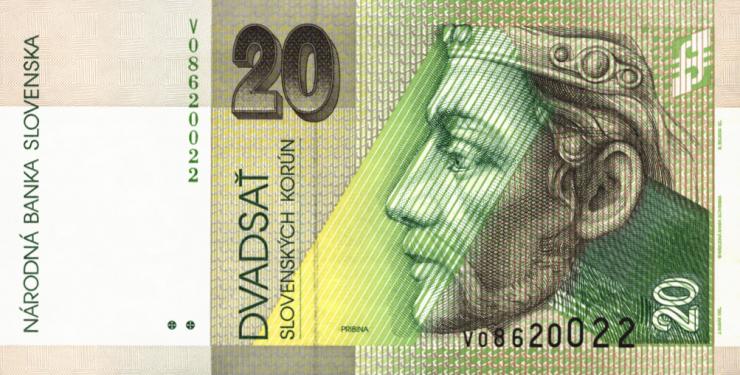 Slowakei / Slovakia P.20g 20 Kronen 2006 (1) 