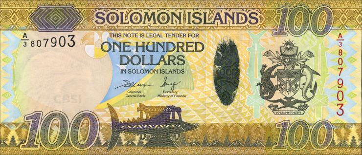 Solomon Inseln / Solomon Islands P.36 100 Dollars (2015) Hybrid (1) 