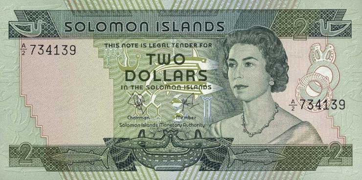 Solomon Inseln / Solomon Islands P.05a 2 Dollars (1977) (1) 