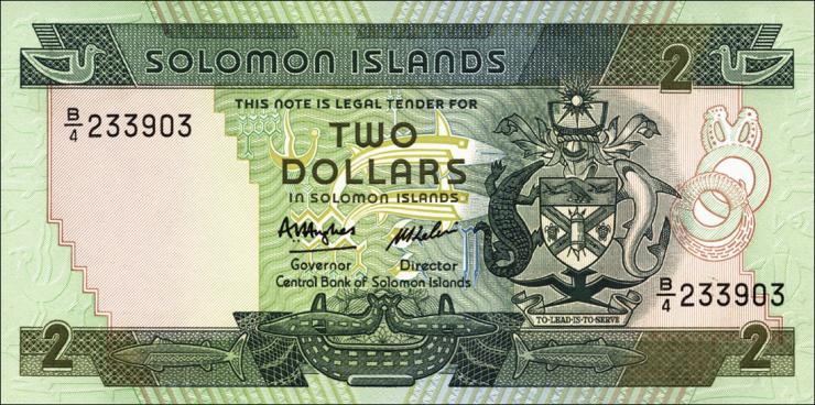 Solomon Inseln / Solomon Islands P.13 2 Dollars (1986) (1) 