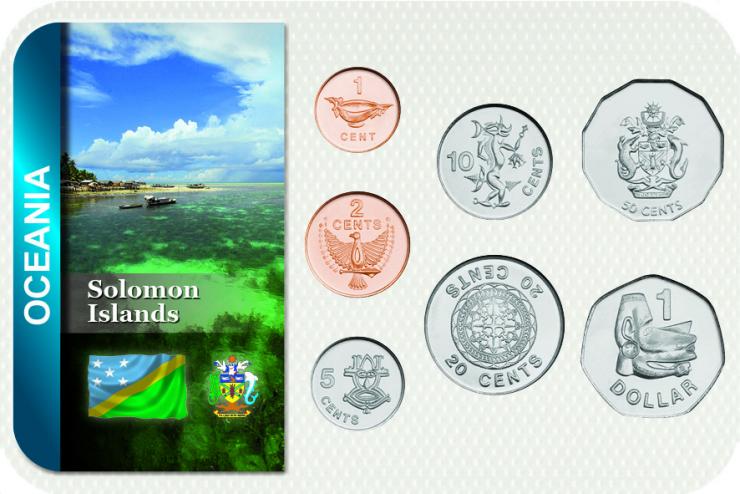 Kursmünzensatz Solomon Inseln / Coin Set Solomon Islands 