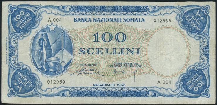 Somalia P.04 100 Scellini 1962 (3-) 