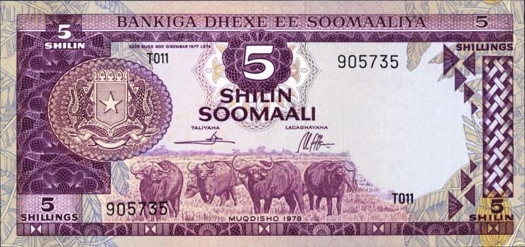 Somalia P.21 5 Shillings 1978 (1) 