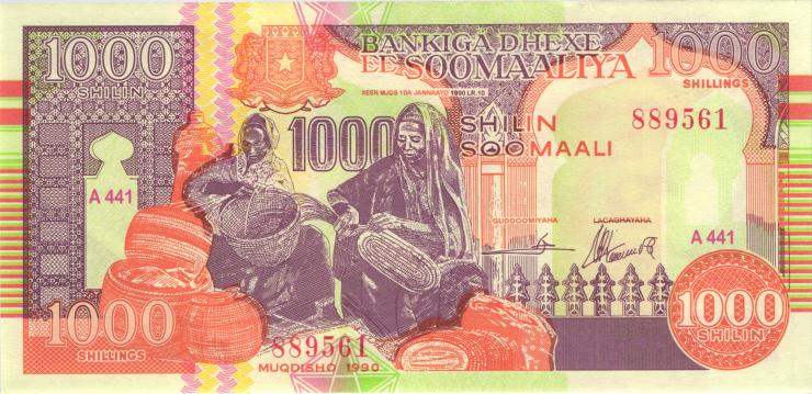 Somalia P.R10 1000 Shillings 1990 (1) 