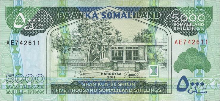Somaliland P.21a 5000 Shillings 2011 (1) 