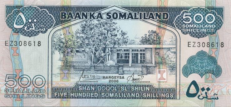 Somaliland P.06f 500 Shillings 2006 (1) 