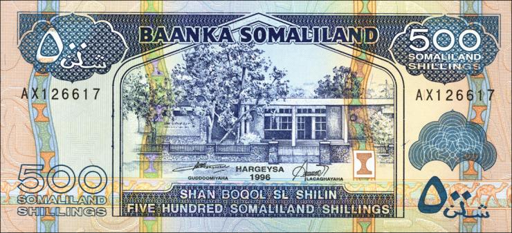 Somaliland P.06b 500 Shillings 1996 (1) 