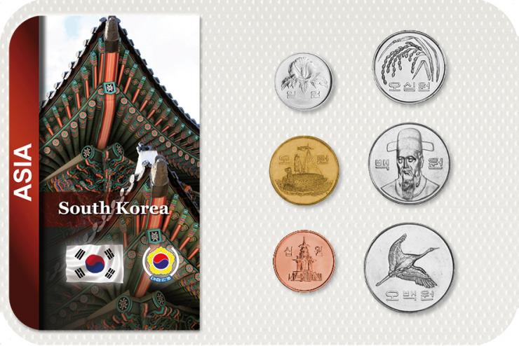 Kursmünzensatz Südkorea / Coin Set South Korea 