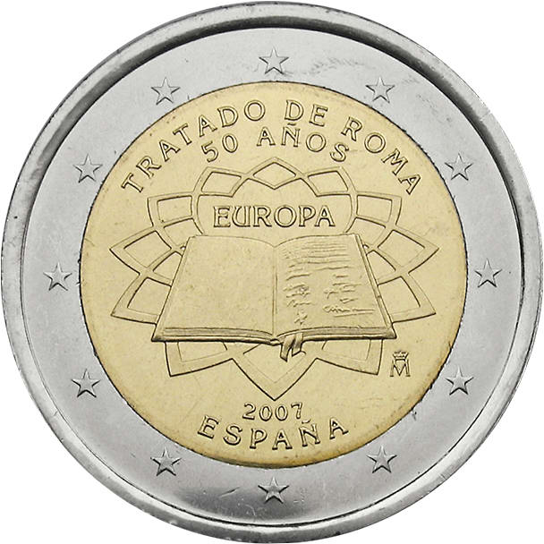 Spanien 2 Euro 2007 Römische Verträge 