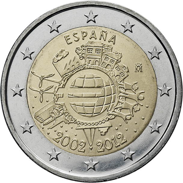 Spanien 2 Euro 2012 Euro-Bargeld 