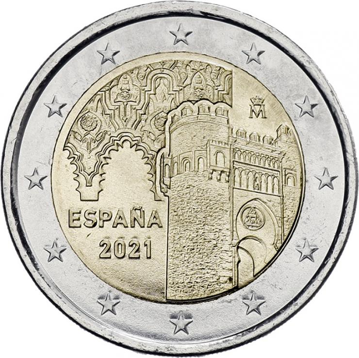 Spanien 2 Euro 2021 Altstadt von Toledo 
