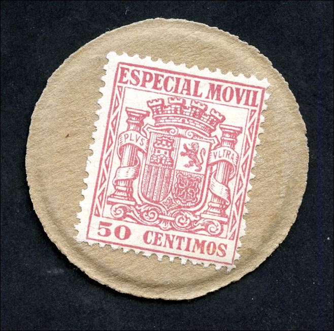 Spanien / Spain P.096T 50 Centimos (1938) (1) Wappenserie 