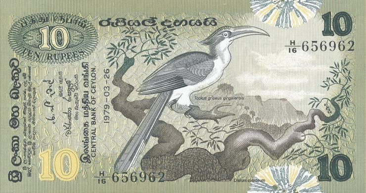 Sri Lanka P.085 10 Rupien 1979 (1) 