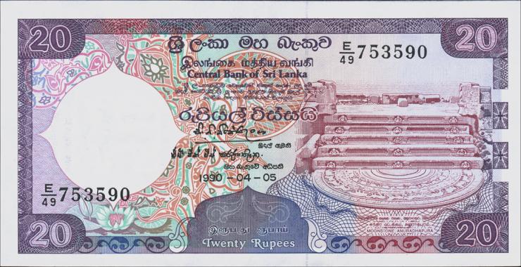Sri Lanka P.097c 20 Rupien 1990 (1) 