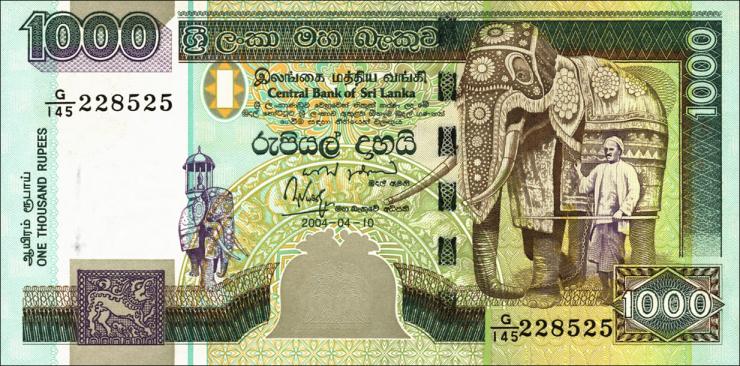 Sri Lanka P.120b 1000 Rupien 10.4.2004 (1) 