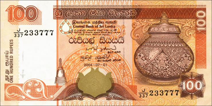 Sri Lanka P.111c 100 Rupien 2004 (1) 