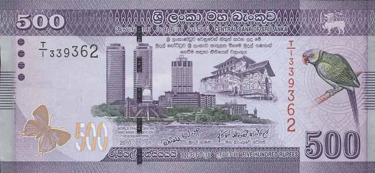 Sri Lanka P.126a 500 Rupien 2010 (1) 