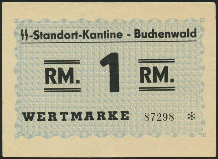 SS Standortkantine Buchenwald 1 RM (2+) 