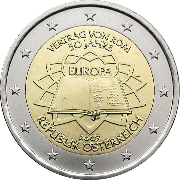 Österreich 2 Euro 2007 Römische Verträge 