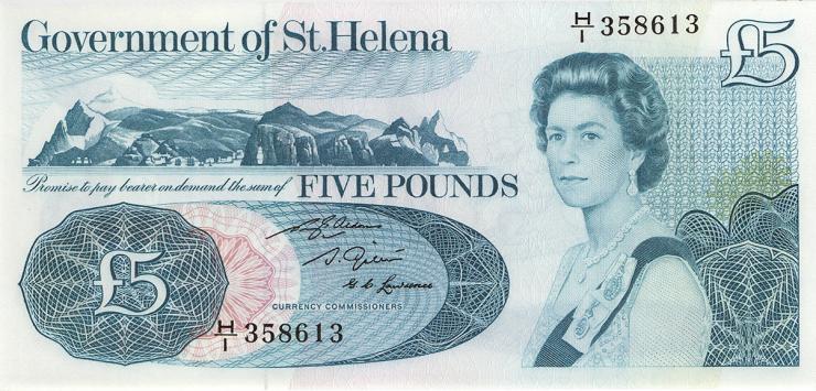 St. Helena / Saint Helena P.07b 5 Pounds  (1976) (1) 