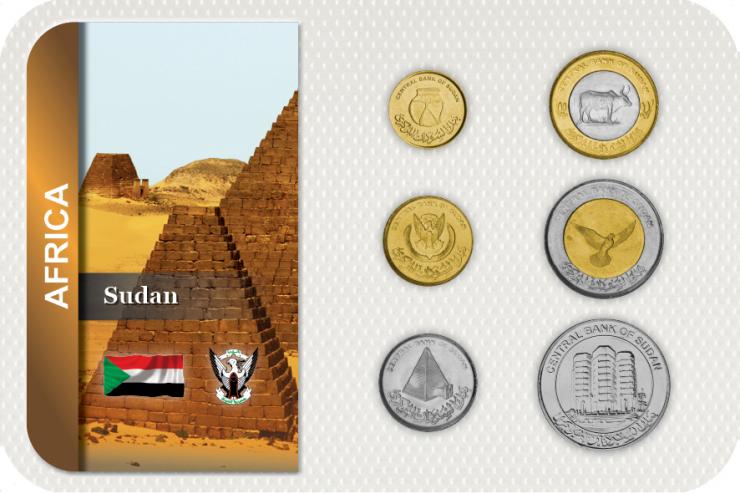 Kursmünzensatz Sudan / Coin Set Sudan 