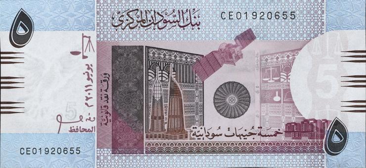 Sudan P.72a 5 Pounds 2011 (1) 