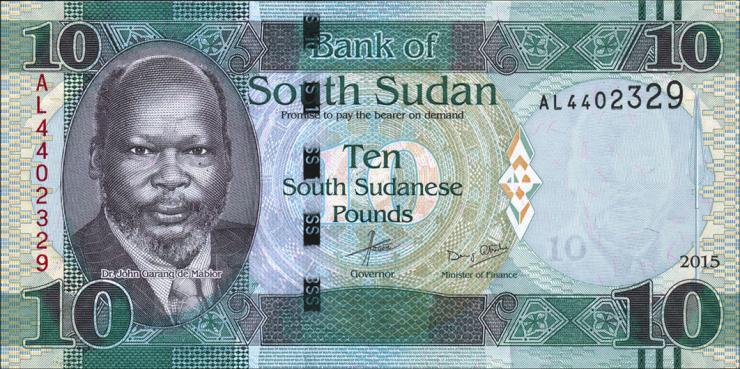 Süd Sudan / South Sudan P.12a 10 South Sudanese Pounds 2015 (1) 