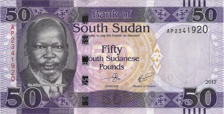 Süd Sudan / South Sudan P.14b 50 South Sudanese Pounds 2017 (1) 