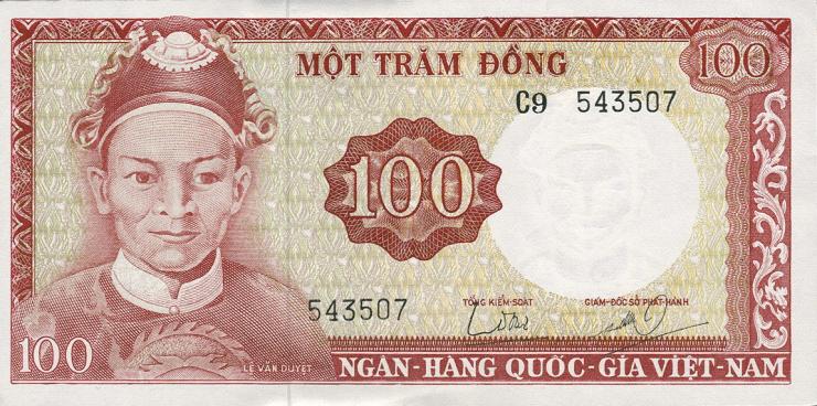 Südvietnam / Viet Nam South P.019b 100 Dong (1966) (1/1-) 