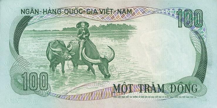 Südvietnam / Viet Nam South P.031 100 Dong (1972) (1) 