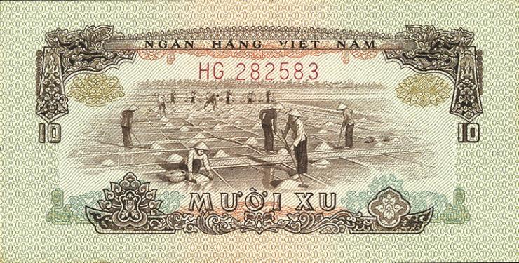 Südvietnam / Viet Nam South P.037a 10 Xu 1966 (1975) (1) 