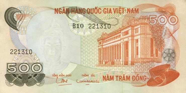 Südvietnam / Viet Nam South P.028 500 Dong (1970) (1-) 