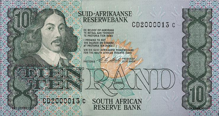 Südafrika / South Africa P.120e 10 Rand (1985-90) (1) 