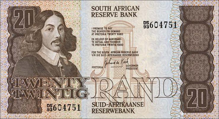 Südafrika / South Africa P.121c 20 Rand (1982-85) (1) 
