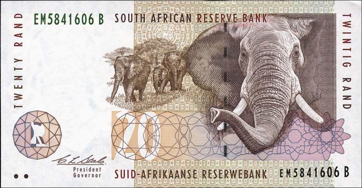 Südafrika / South Africa P.124a 20 Rand (1993) (1) 